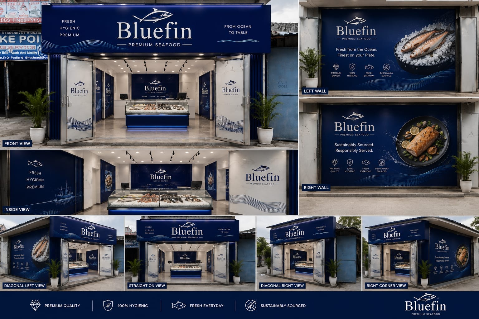 Fresh Fish Display Counter